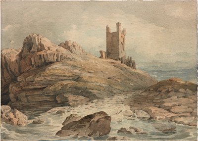 Kasteel Dunstanburgh door John Varley